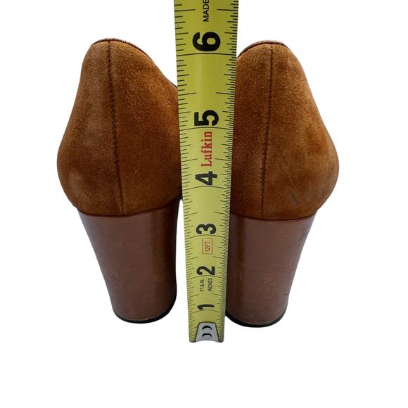Charlotte Olympia Brown Suede Tasseled Pointed Toe Block Heeled Pumps Size 41 - Picture 4 of 9